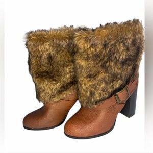 Leila Stone Brown Faux Fur Women's Boots